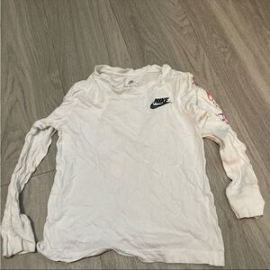 Nike Kids White Long Sleeve Shirt